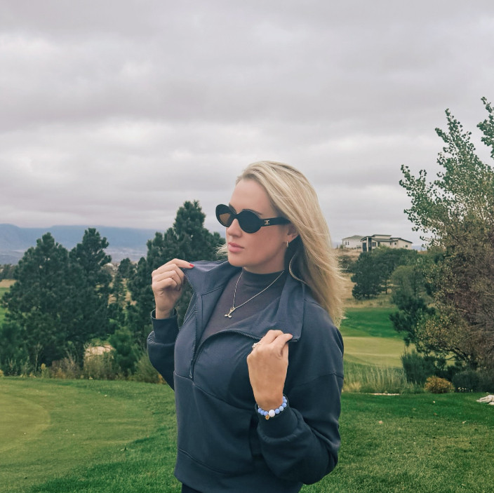Fall mornings are my favorite — cool air, cozy layers, and those early tee times where I get to watch my Junior Golfer do what he loves most 🤎☕️⛳️🍁🍂

Wearing my Travis Mathew half zip sweatshirt (so soft and perfect for mom caddy duty) ⛳️ a little reminder to stay calm and patient for my kiddo, one shot at a time ⛳️✨ 

 #LTKSeasonal #LTKActive #LTKTravel
