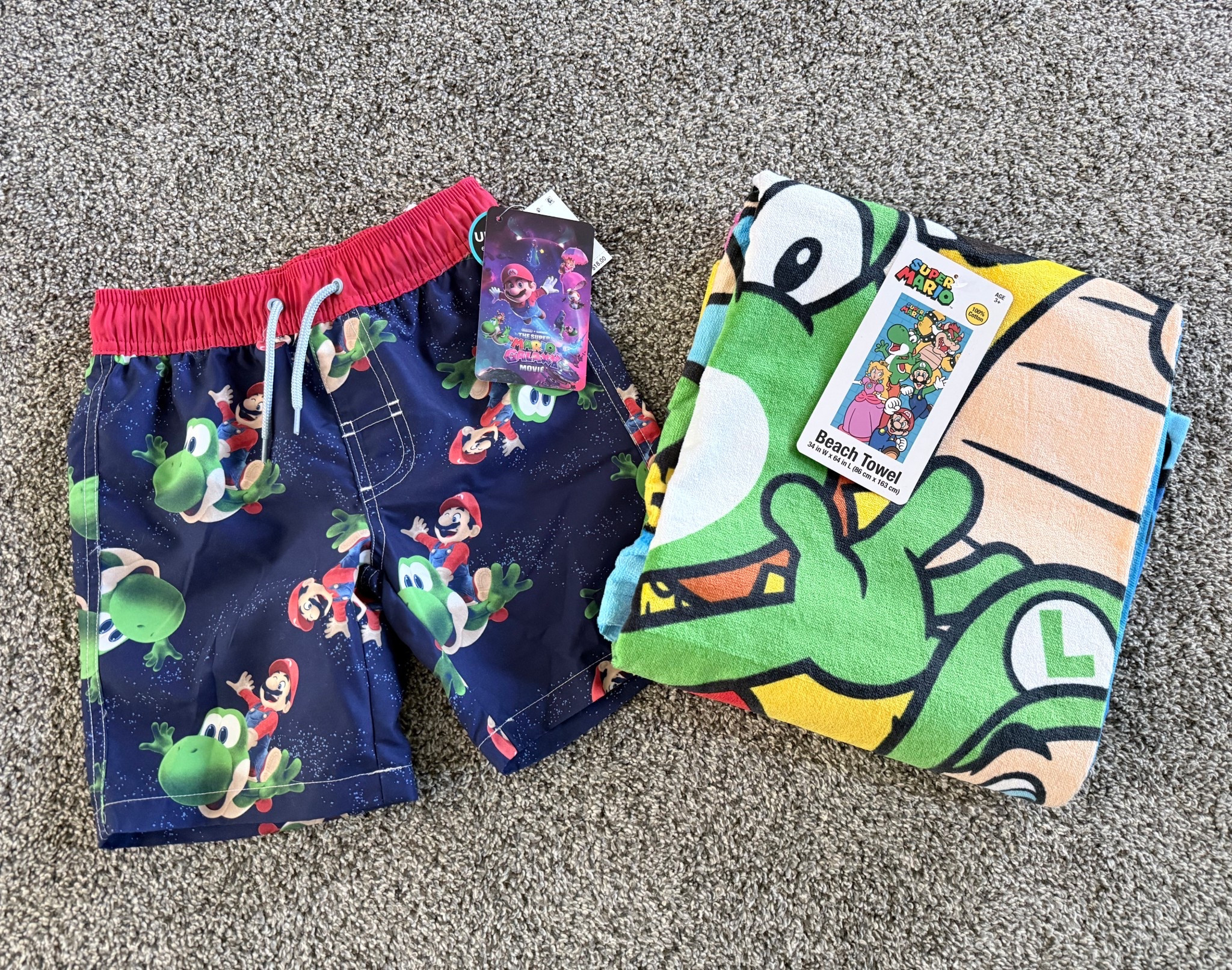 When your boy is in his Mario era… you lean ALL the way in 🍄💙 These trunks + towel will be on repeat over here!

#LTKKids #LTKSwim #LTKBaby