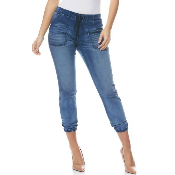 Sofia Jeans by Sofia Vergara Ariel Knit Tie Front Utility Joggers, Women's | Walmart (US)