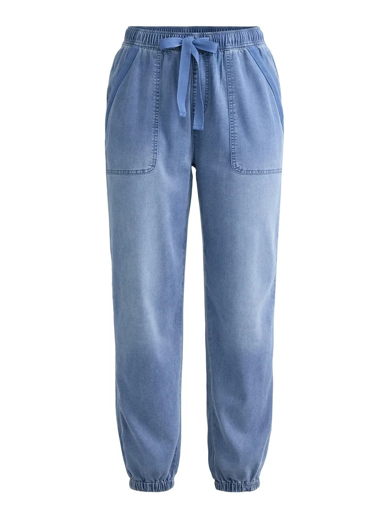 Time and Tru Women's High Rise Parachute Jogger Pants, 28" Inseam, Sizes XS-XXXL | Walmart (US)