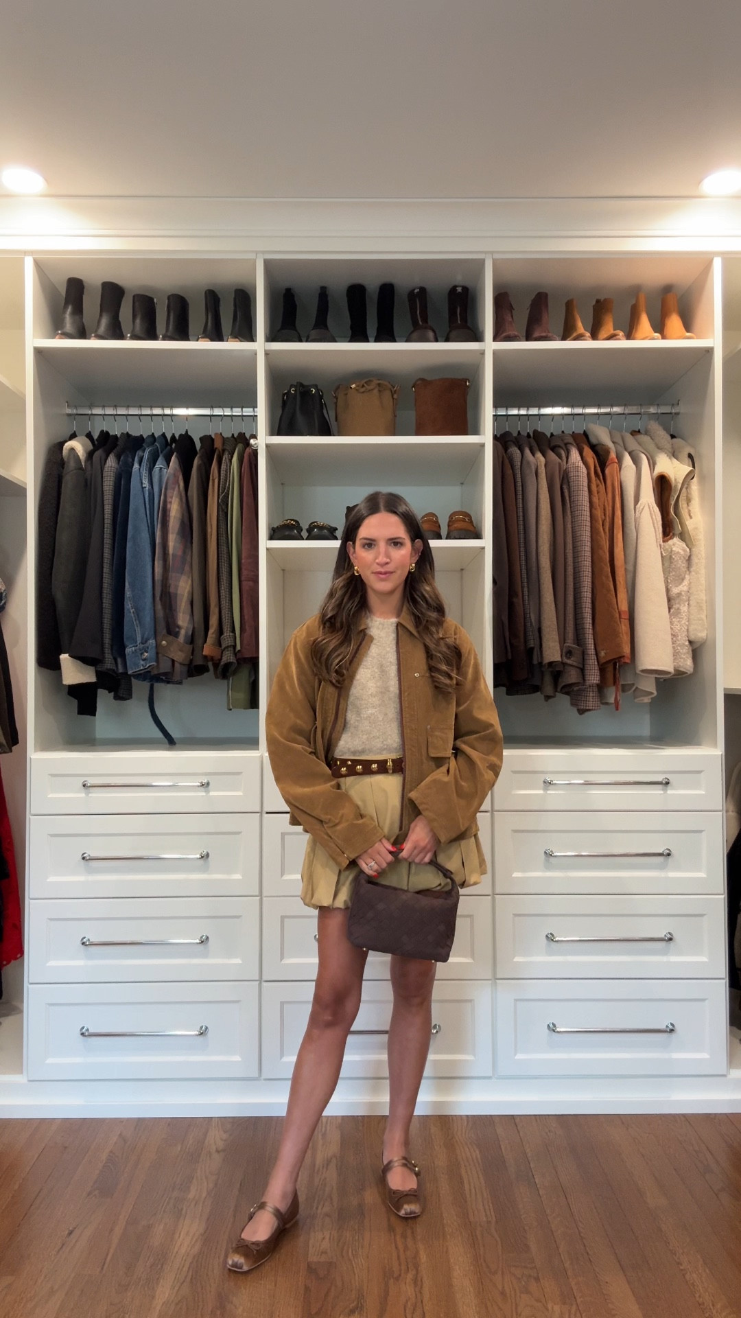 Xsmall skirt 
Small jacket 
Xsmall belt 

Fall outfits 
Suede jacket 
Ballet flats 

#LTKStyleTip #LTKFindsUnder100 #LTKSeasonal