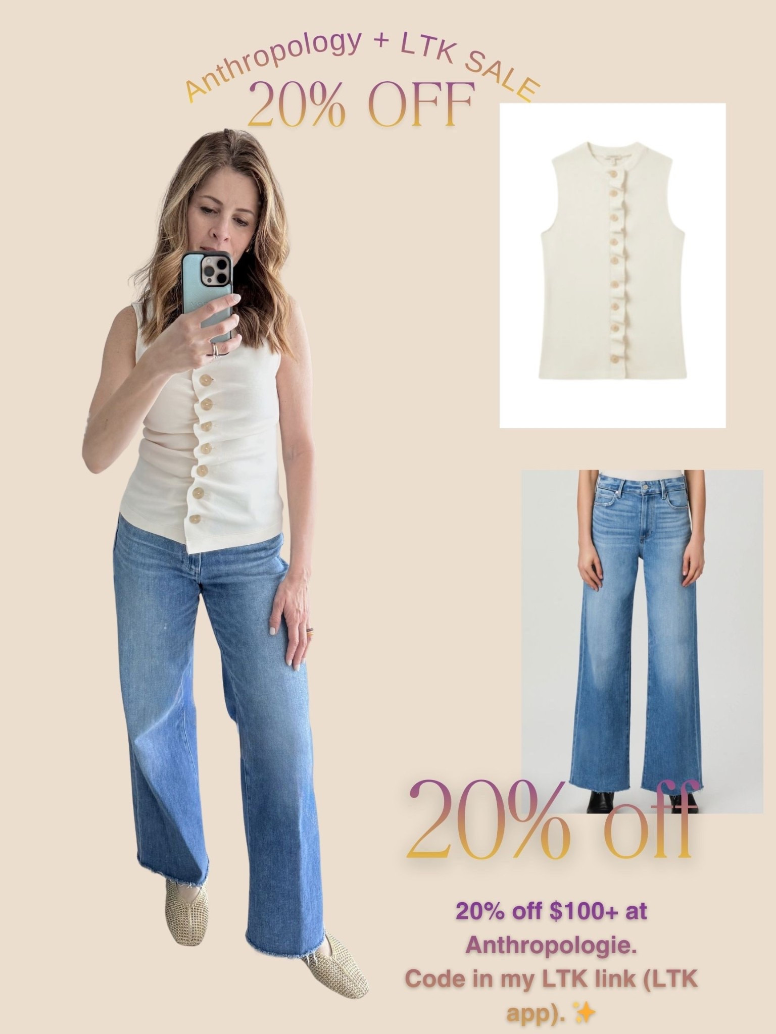 Anthro sale you don’t want to miss ✨
Get 20% off $100+.
Tap my LTK link, copy the code, and apply it at checkout in the LTK app.

#LTKSpringSale #LTKootd #LTKPetite