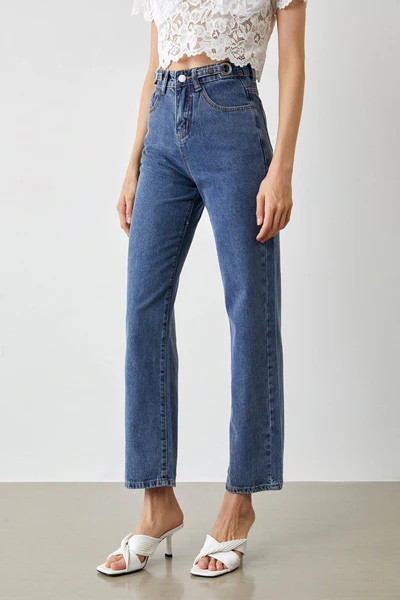 Jaycee Steel Blue Hight Waist Jeans | J.ING
