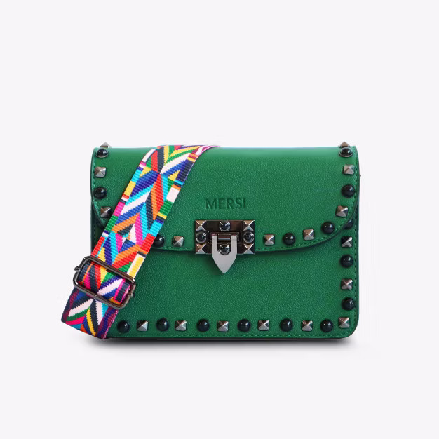 MERSI Ruby Crossbody Bag With Guitar Strap and Studded Strap Adjustable | Target