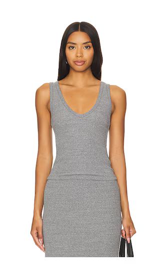 V Neck Blondie Tank Top in Heather Grey | Revolve Clothing (Global)