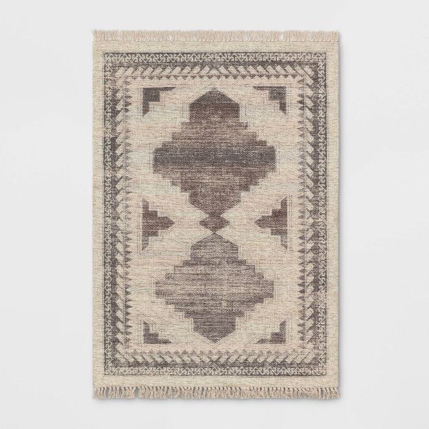 Cromwell Washable Printed Persian Style Rug Tan - Threshold™ | Target