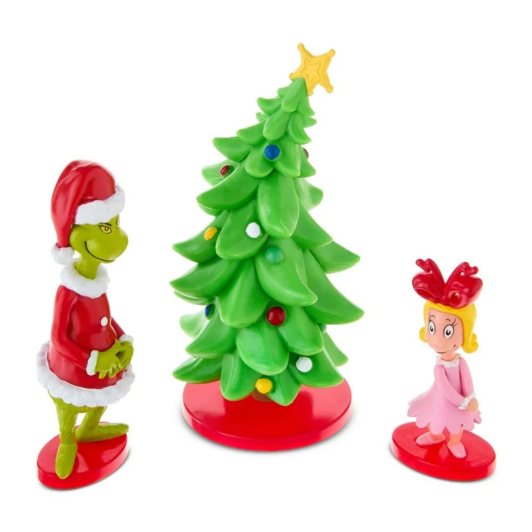 The Grinch Who Stole Christmas Collectible 6-Piece Figurine Set by Ruz, Multicolor Vinyl, 4-6 Inc... | Walmart (US)