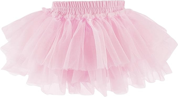 Baby Girls Soft Fluffy Tutu Skirt with Diaper Cover, Tulle Dress Skirt 3 Layers Soft for Newborn,... | Amazon (US)
