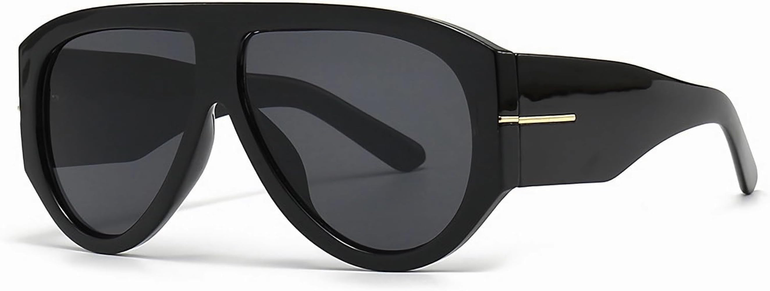 Trendy Retro Oversized Aviator Sunglasses for Women Men 70s Luxury Designer Thick Classic Sun Gla... | Amazon (US)