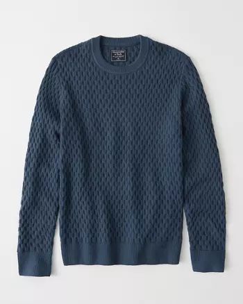 Honeycomb Crew Sweater | Abercrombie & Fitch US & UK