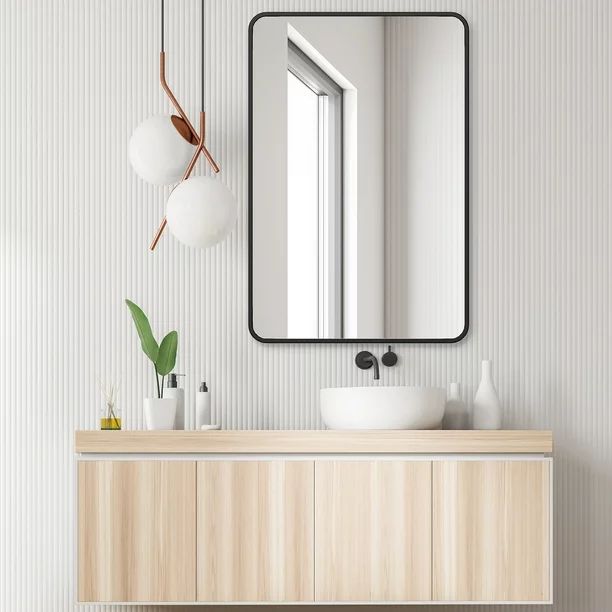 Rectangle Framed Mirror 24"x36", Modern & Contemporary Mirror for Bedroom,Livingroom and Bathroom | Walmart (US)