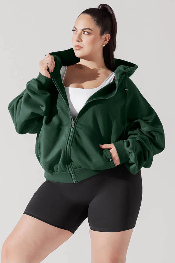 Zip Cloud Hoodie - Game Time Green | POPFLEX