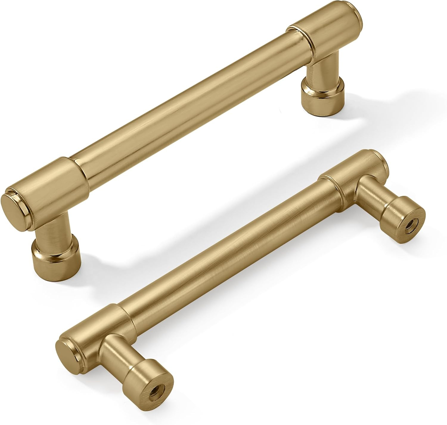 khtumeware 6 Pack 3-3/4 Inch(96mm) Champagne Bronze Cabinet Pulls Satin Brass Cabinet Handles Gol... | Amazon (US)