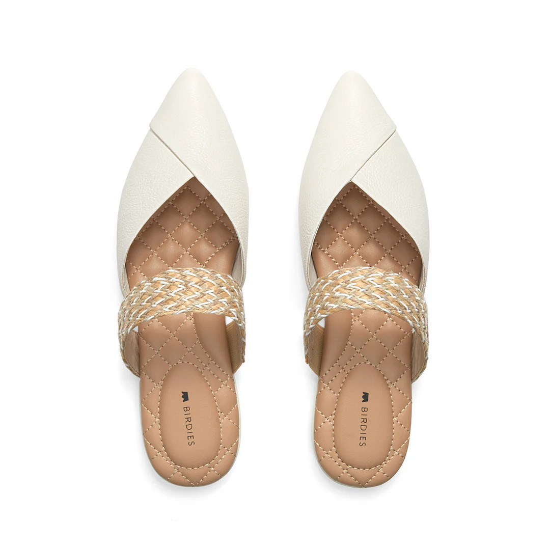 Birdies The Swan - Pearl Cuff Slides, Size 7 | BIRDIES