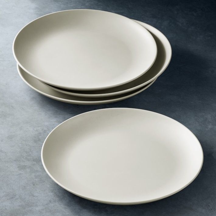 Bamboo Dinner Plates, Set of 4, Stone | Williams-Sonoma