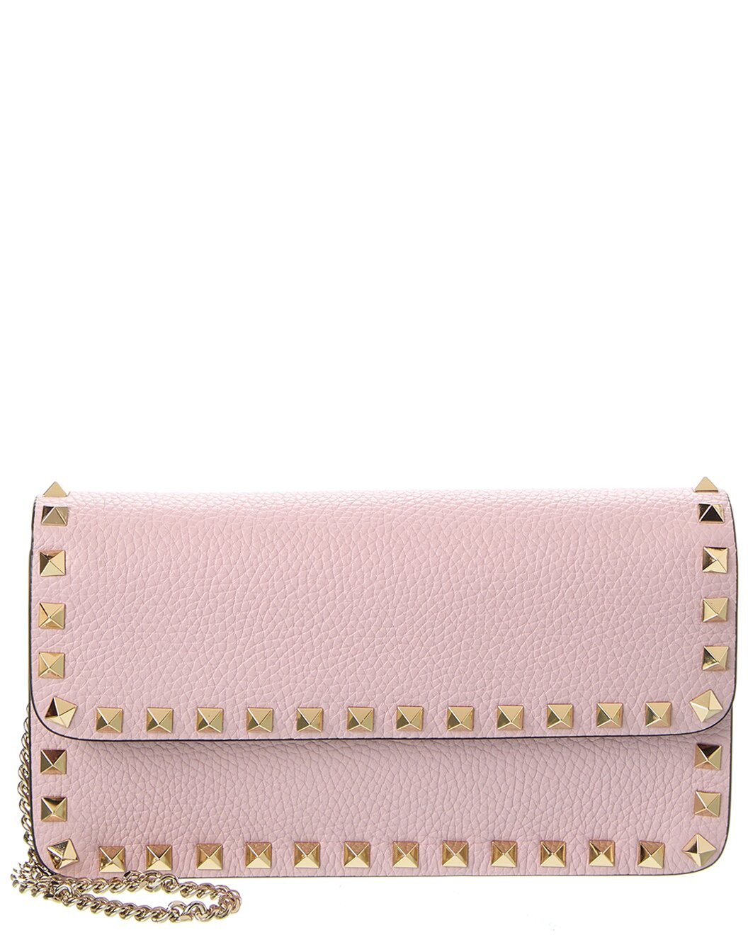 Rockstud Grainy Leather Wallet On Chain | Gilt & Gilt City