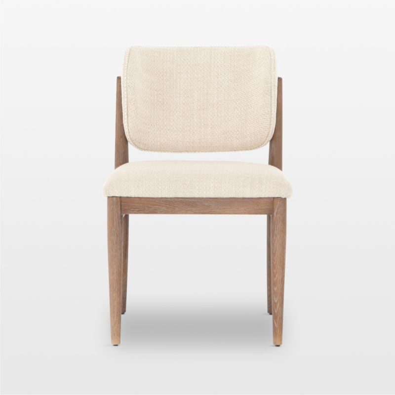 Joren Taupe Wood Upholstered Dining Chair with Performance Fabric | Crate & Barrel | Crate & Barrel