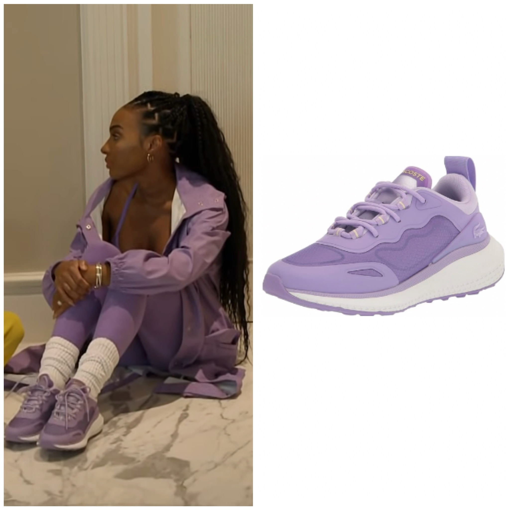 Lesa Milan’s Purple Sneakers