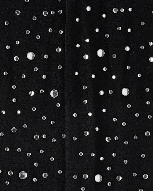 Girls Rhinestone Microfiber Tights - black | The Children's Place