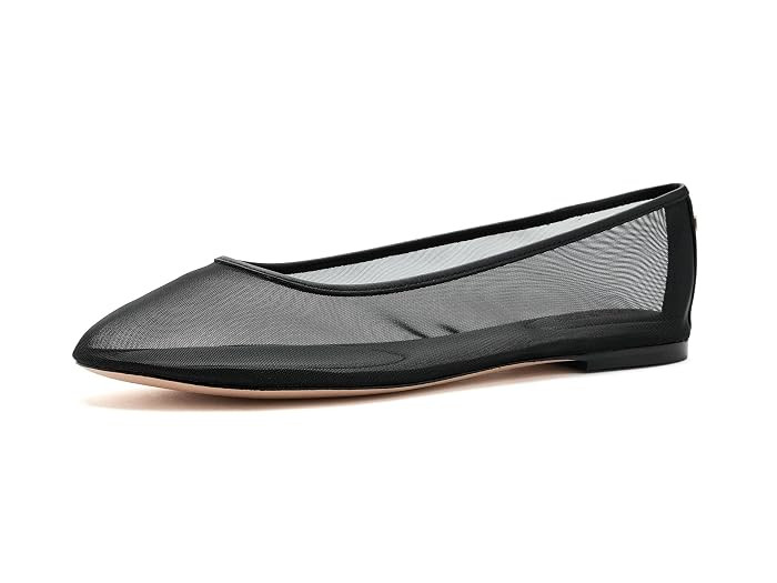 Lauren Ralph Lauren Jayna Leather-Trim Mesh Flats Women's Flat Shoes Festive Red : 9 B - Medium, Textile | Zappos.com