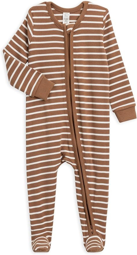 Colored Organics Baby Organic Cotton Peyton Zip Up Footed Sleeper | Amazon (US)