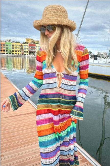 This swimsuit cover up is 🔥 🔥 🔥

Swimsuit cover up, rainbow dress, rainbow crochet dress, crochet cover up, vacation cover up

#LTKswim #LTKFind