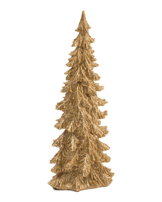 14in Cream Resin Christmas Tree | Pillows & Decor | Marshalls | Marshalls