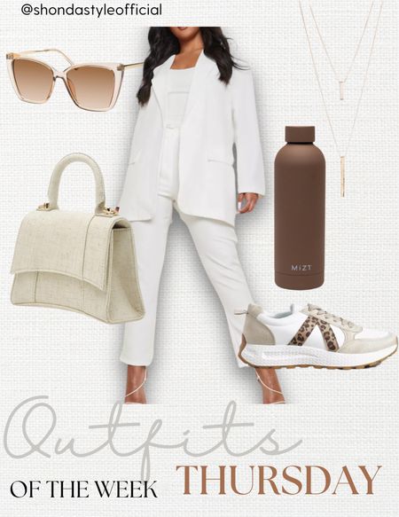 Spring Outfit, casual ootd, white suit, animal print, monochromatic outfit, elevated casual outfit inspo