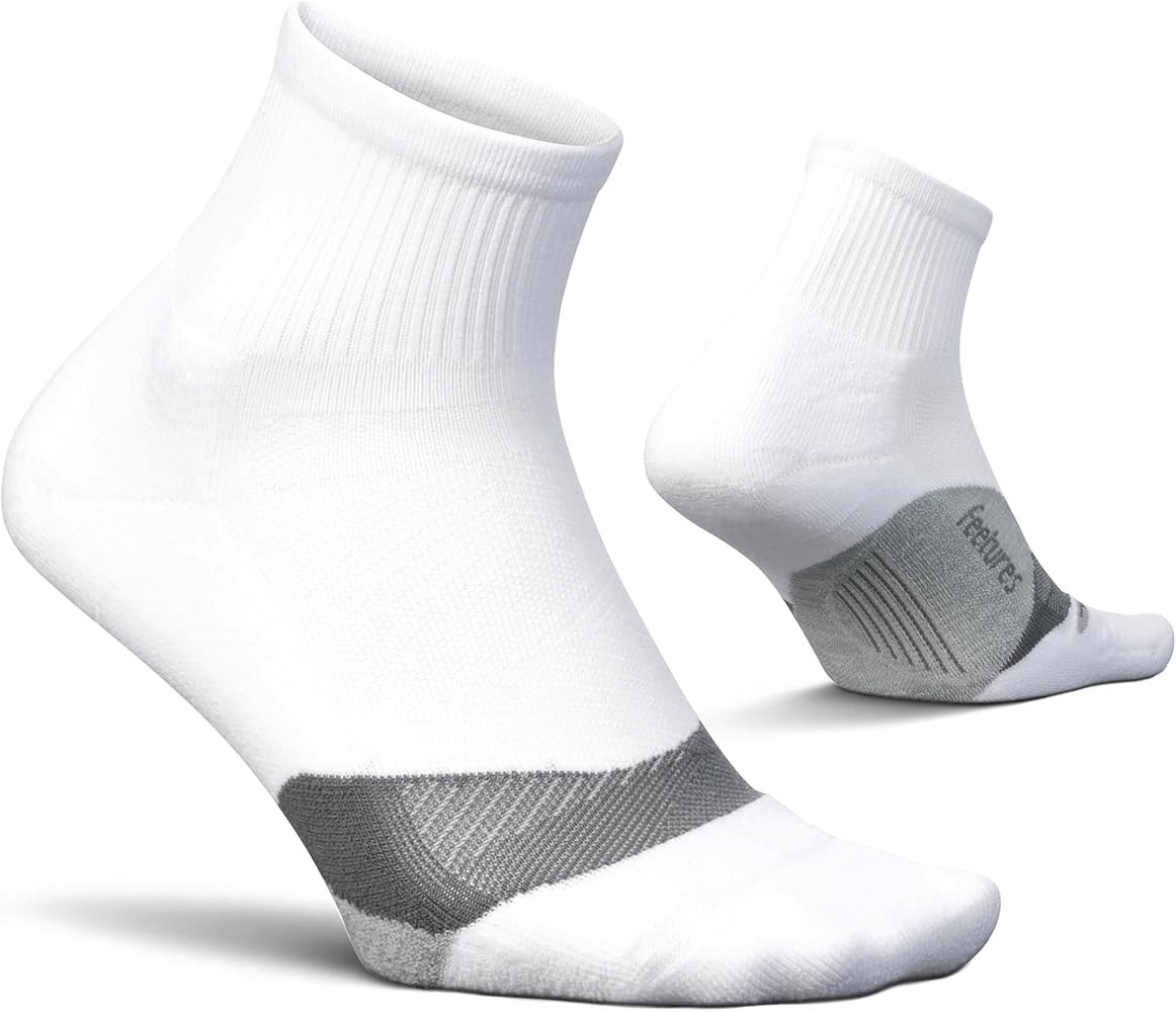 Feetures Elite Light Cushion Quarter Solid - Sport Sock with Targeted Compression - (1 Pair) | Amazon (US)