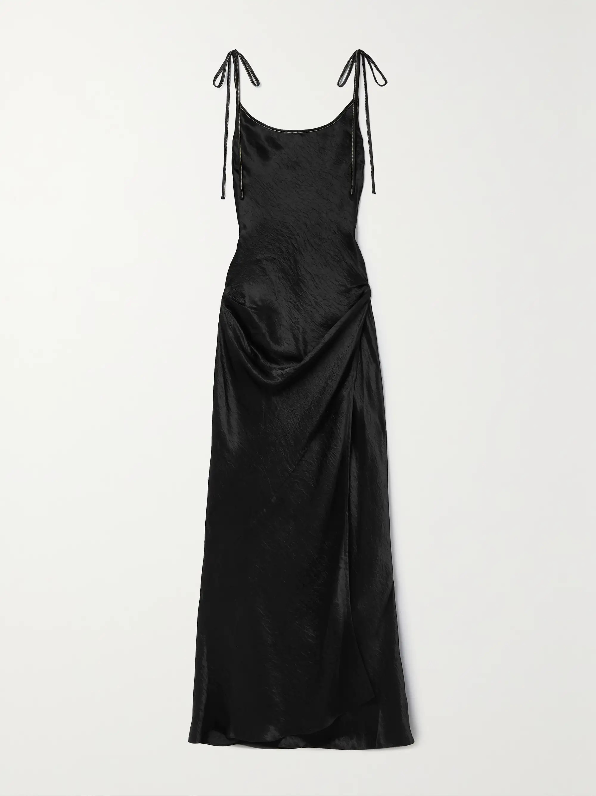 Hammered-satin wrap maxi dress | NET-A-PORTER APAC