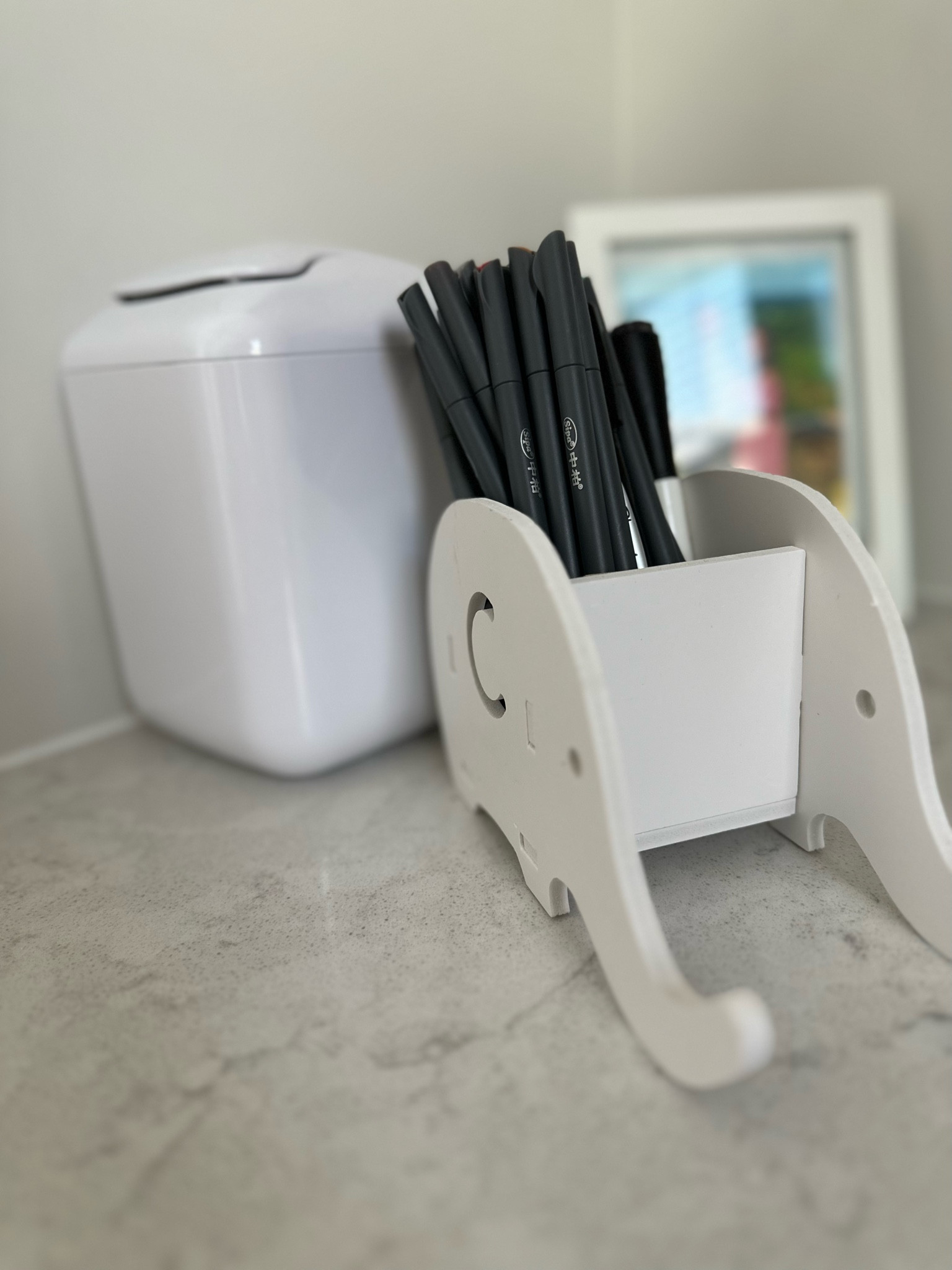 My must have desk supplies! This cute elephant pen holder can also hold your phone, these pens help fulfill my color coding dreams, and this mini trash can is so convenient! Best part, everything is super affordable! 

#office #homeoffice #amazonfinds

#LTKhome