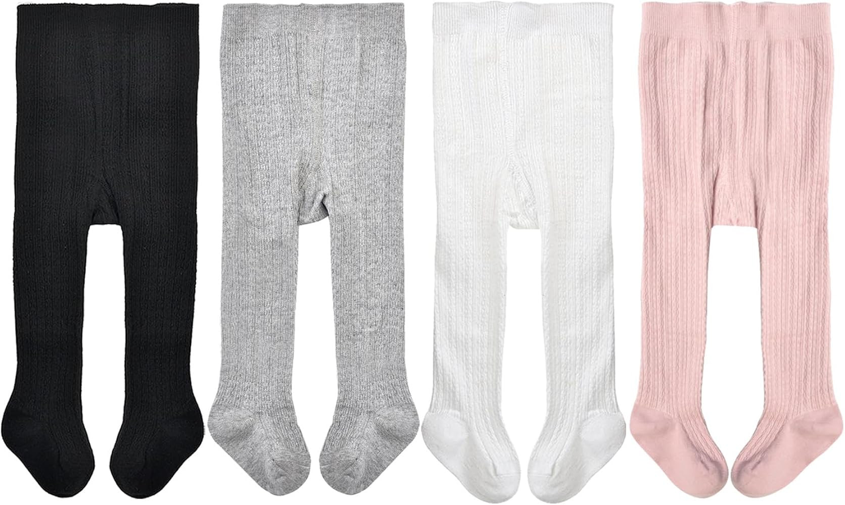 EPEIUS Baby Girls Tights Cable Knit Leggings Stockings Cotton Pantyhose for Newborn Infants Toddl... | Amazon (US)