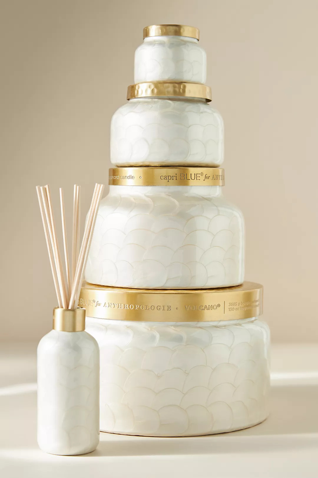 Capri Blue Volcano Capiz Jar Candle​ | Anthropologie (US)
