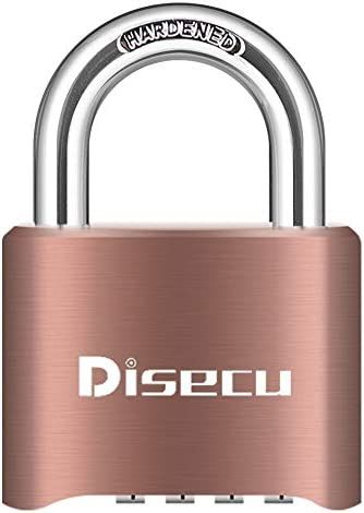 Disecu 4 Digit Heavy Duty Combination Lock 1.3 Inch Shackle Outdoor Waterproof Padlock for Gate, ... | Amazon (US)