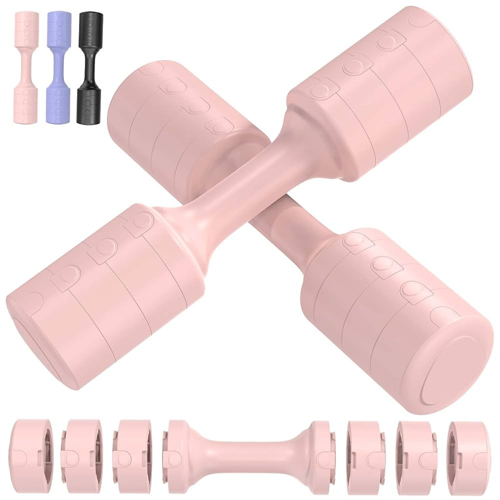 Adjustable Dumbbell Set of 2, 11Lb/Pair Weights Dumbbells for Women, Each 2.2lb, 3.3lb, 4.4lb, 5.... | Amazon (US)