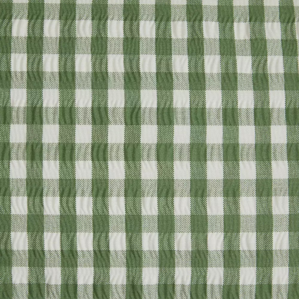 Buy Habitat Seersucker Gingham Woven Green Bedding Set- Double | Duvet covers and sets | Habitat | Habitat UK