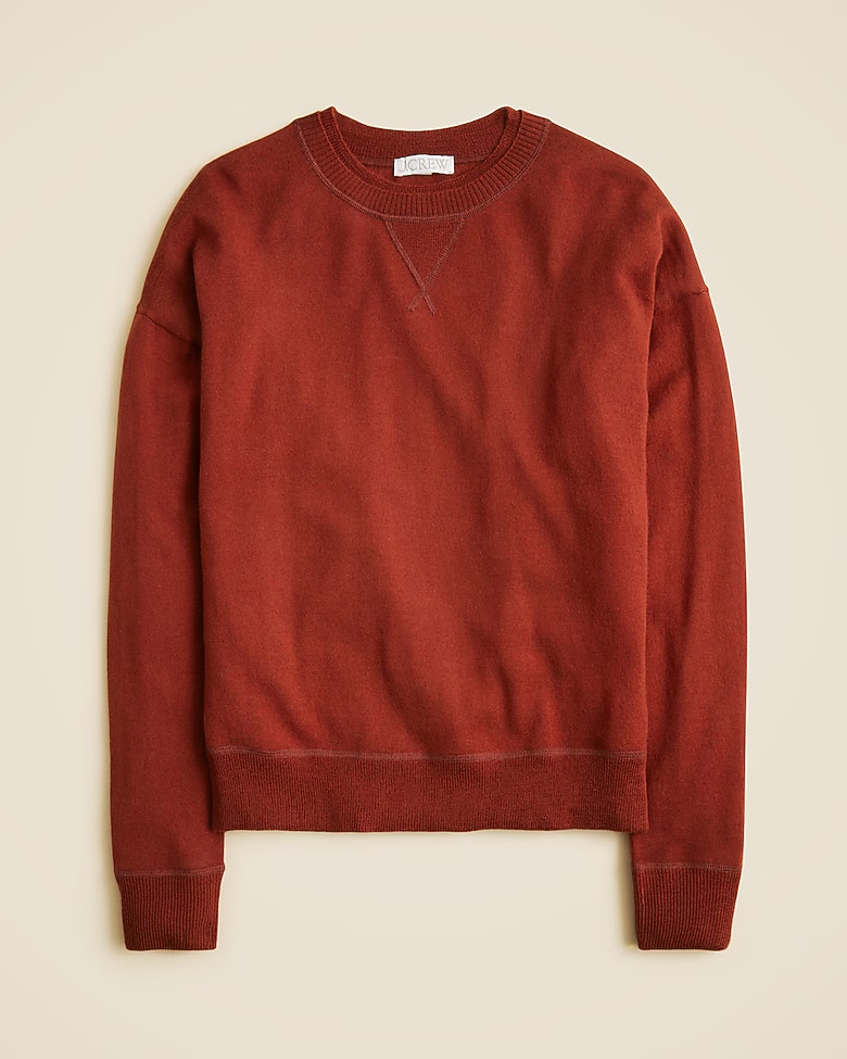 Oversized crewneck sweatshirt in merino wool | J. Crew US