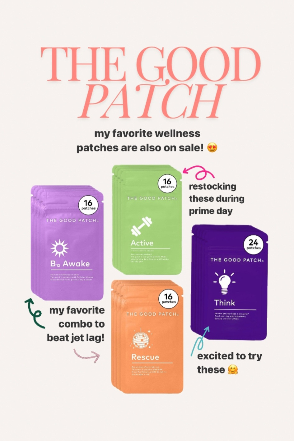 I’ve been obsessed with The Good Patch wellness patches and they are on sale for Prime Day 🔥 add them to your cart ASAP!

#LTKActive #LTKSaleAlert #LTKBeauty