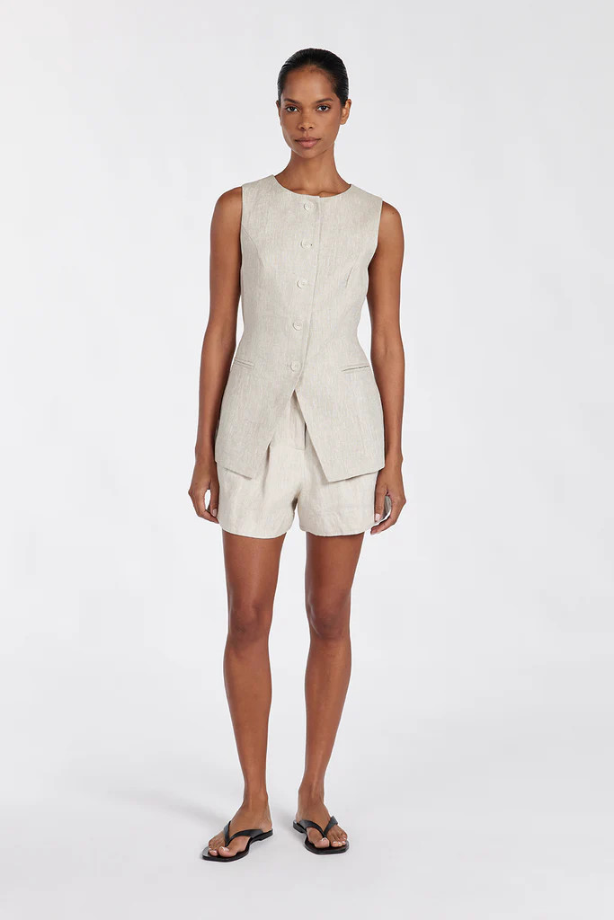 RHYHE NATURAL LINEN SHORT | DISSH
