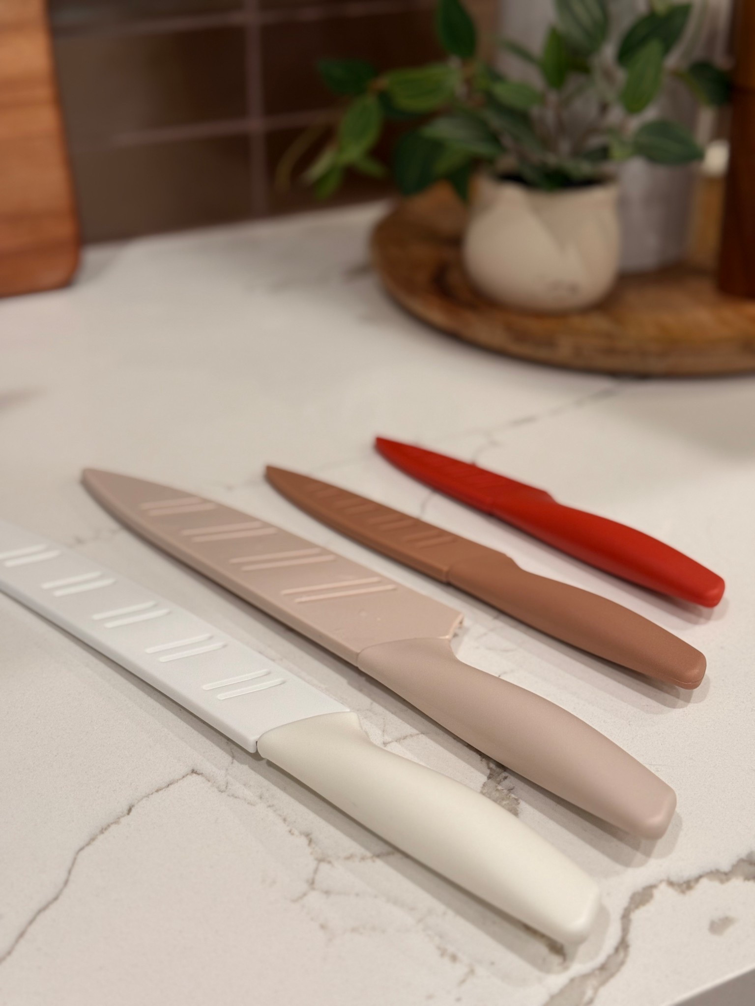 I’ve purchased 2 new knife set’s recently and I have to say I’m pretty impressed with both! One was for our cabin (wood grain handles) and one for the house - they’re both so aesthetically pleasing and they work really well! Under $30 each! 

#LTKHome #LTKOver40 #LTKmomlife