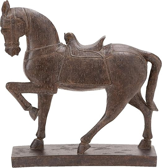 Deco 79 Polystone Horse Prancing Sculpture, 14" x 4" x 15", Brown | Amazon (US)