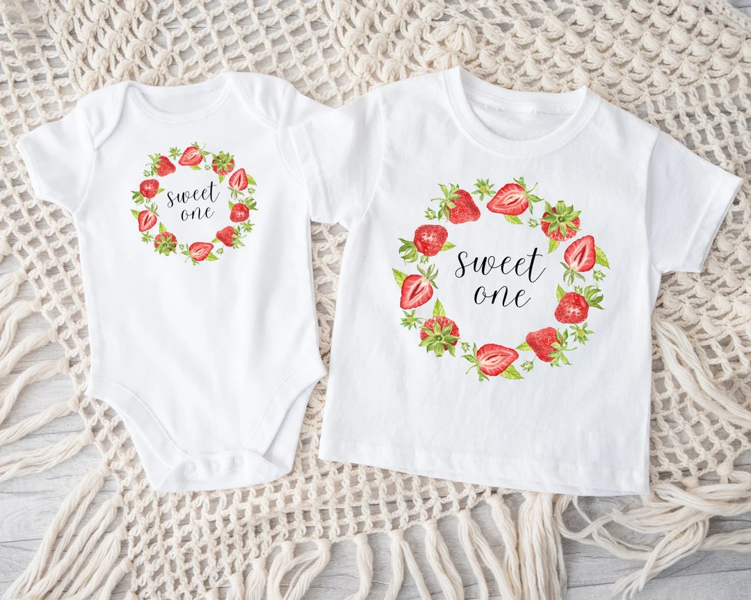 Berry Sweet Family Birthday Shirts, Sweet One Tshirt- Strawberry First Birthday, Berry First Birt... | Etsy (US)