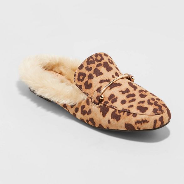 Women's Rebe Faux Fur Mules - A New Day™ | Target