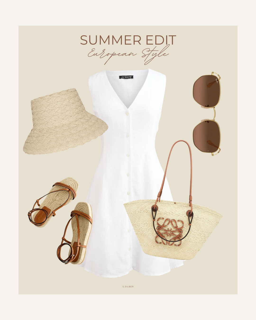 Stylish summer outfit perfect for a coastal vacation or stroll through town!

J.Crew white linen dress, ray-ban sunglasses, Monday bucket hat, Loewe raffia tote bag, Madewell espadrilles, white dress, European style, what to wear, Stefana Silber 

 

#LTKMidsize #LTKFindsUnder100 #LTKSeasonal