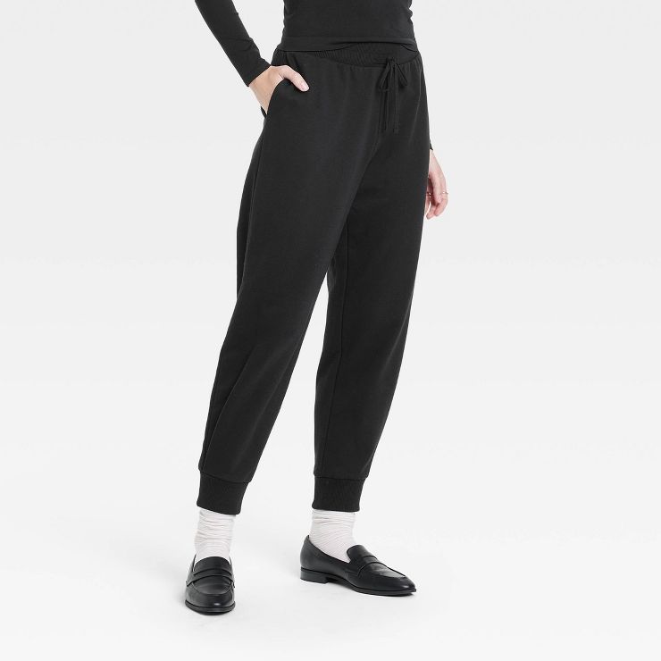 Women's High-Rise Fleece Ankle Jogger Pants - A New Day™ | Target