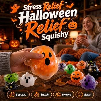 10pcs Halloween Mochi Squeeze Balls Bulk Party Favor | Amazon (US)
