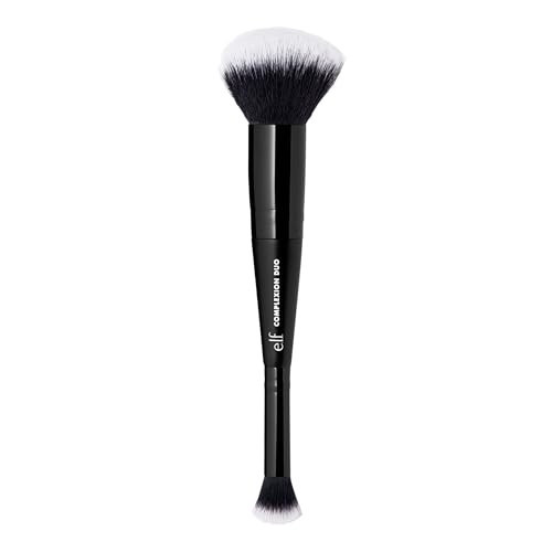 e.l.f. Complexion Duo Brush, Makeup Brush For Applying Foundation & Concealer, Creates An Airbrushed Finish, Made With Vegan, Cruelty-Free Bristles | Amazon (US)