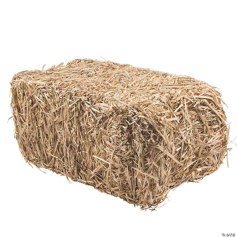 24" x 9 1/2" FloraCraft® Decorative Straw Hay Bale Block | Oriental Trading Company