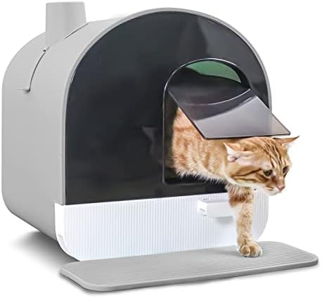 Eiiel Litter Box with Odor Control Carbon Filter, Enclosed Plastic Cat Litter Box with Handy Litter  | Amazon (US)