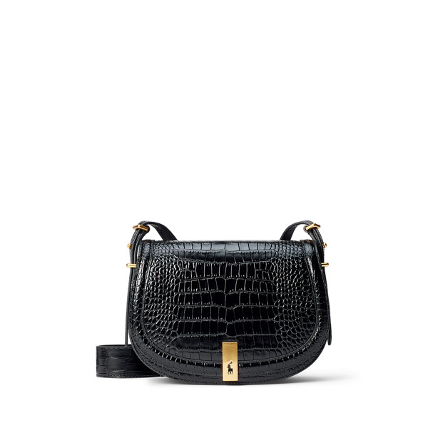 Polo ID Croc-Embossed Saddle Bag | Ralph Lauren (IE)